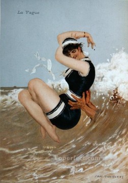 Impresionismo Painting - La Vague Jan van Beers mujer
